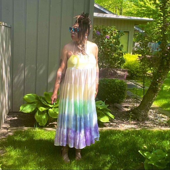 LAST ONE Rainbow Color Block Maxi - Picture 3 of 8